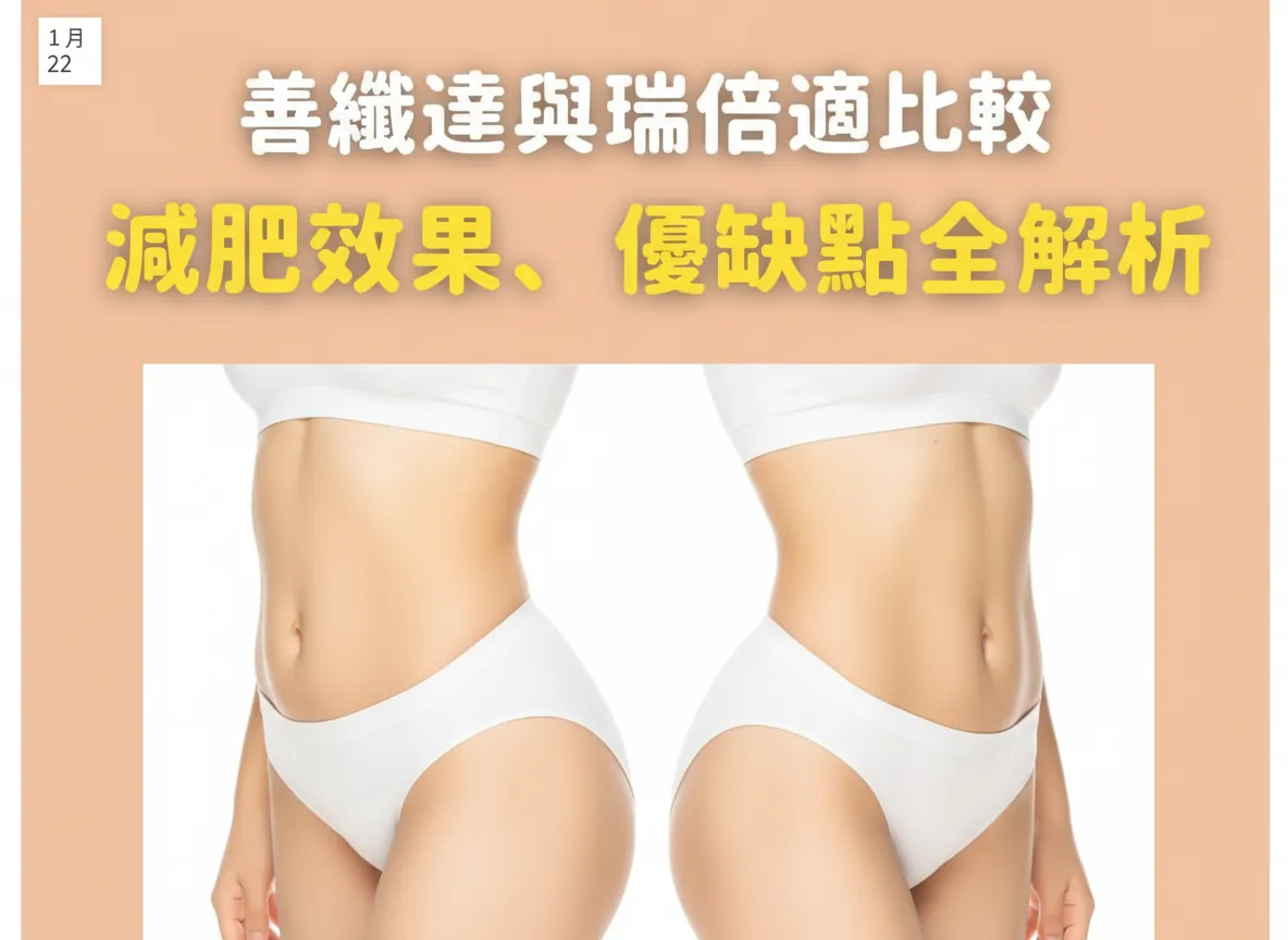 善纖達與瑞倍適比較：減肥效果、優缺點全解析